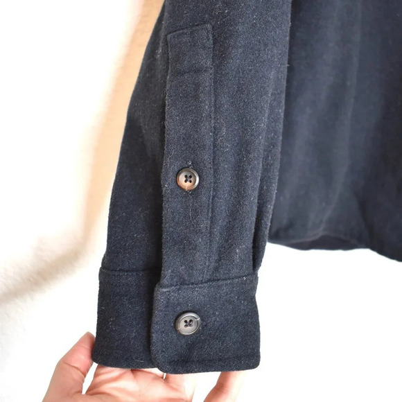 Brandy Melville Shacket Jacket Button Down Fleece Lined Wool Blend Heavyweight - Picture 5 of 16